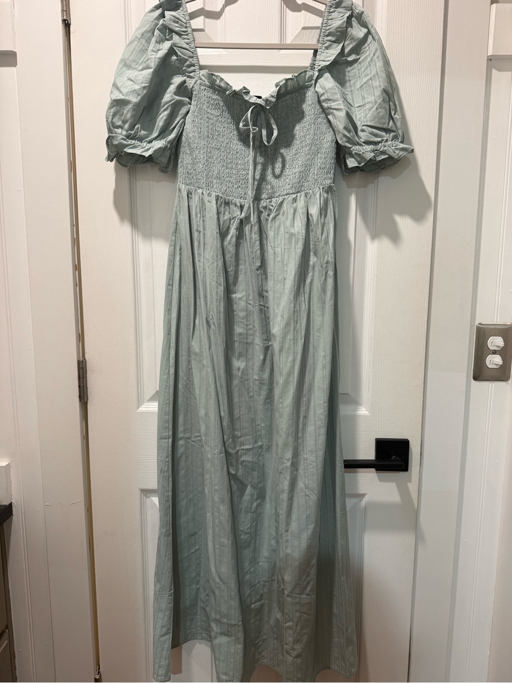 o.p.t. Puff Sleeve Maxi Dress in Sage Green